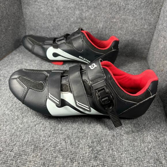 Peloton Cycling Shoes J-19 PL-SH-02 Black Red Men's 45 (11) Activewear Workout - Picture 4 of 8